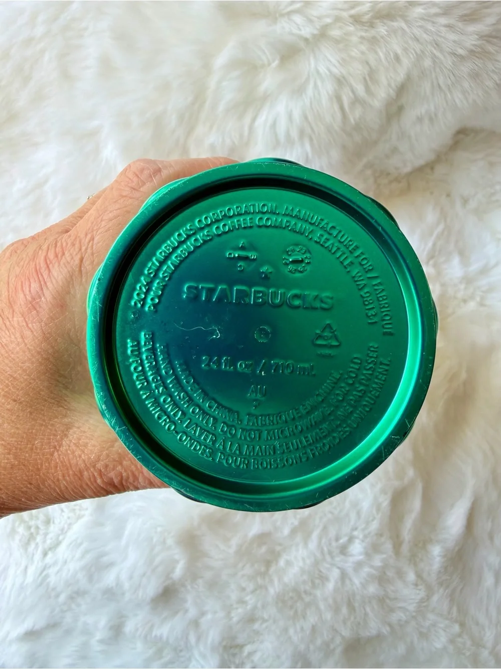 Starbucks Iridescent Purple to Green Mermaid Scale Tumbler